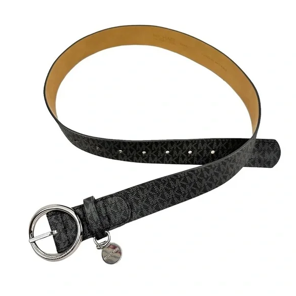 MICHAEL KORS MK logo Belt with Silver Charm Accent - Picture 5 of 5